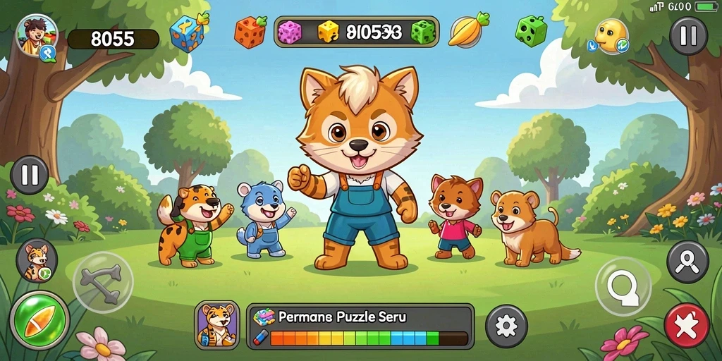 Gameplay menarik dari <strong>8055</strong> menunjukkan tantangan puzzle yang menyenangkan.