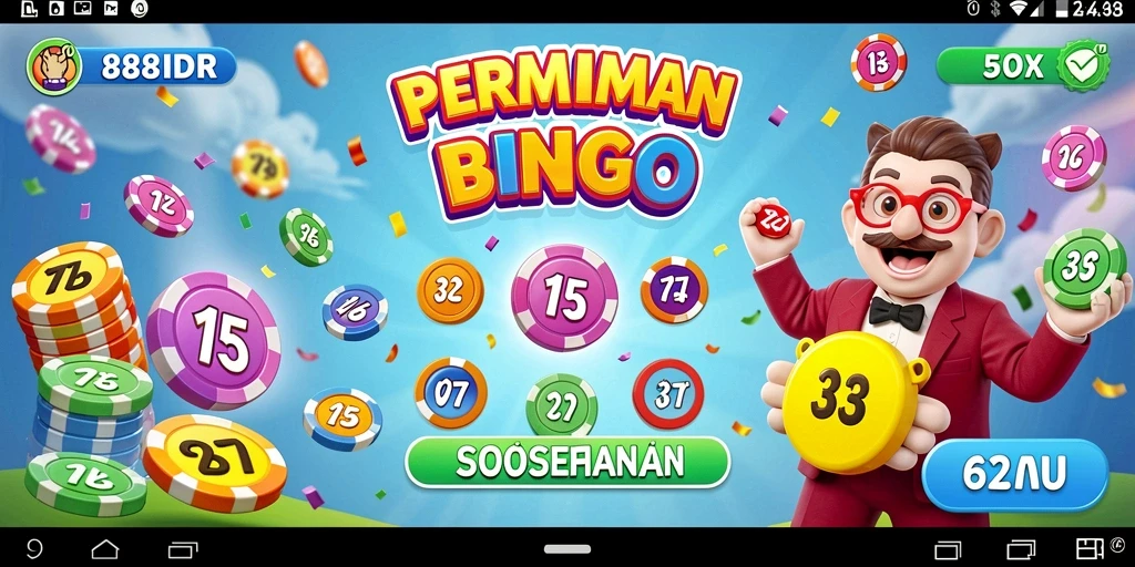 Screenshot gameplay 888IDR yang menampilkan suasana Bingo yang seru.