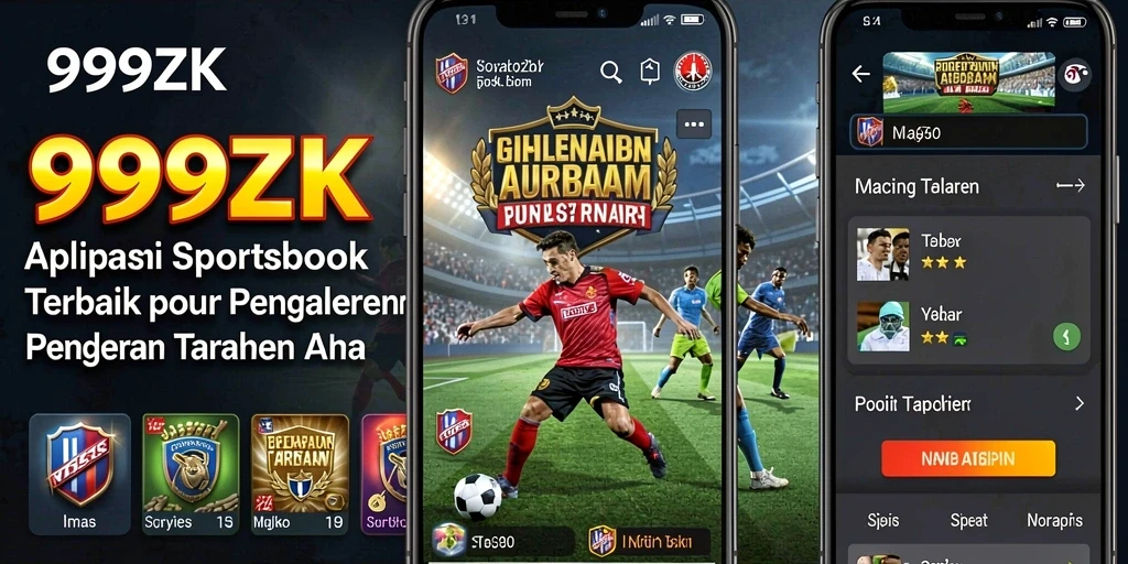 Tampilan antarmuka 999ZK saat taruhan olahraga.