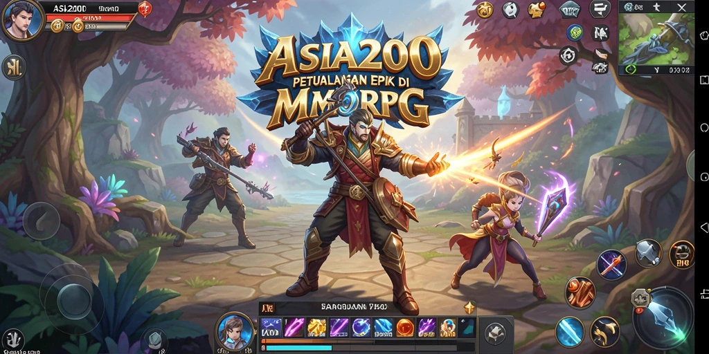 Tampilan gameplay mendebarkan dalam petualangan MMORPG.
