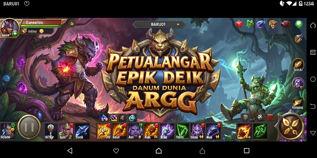 Tampilan gameplay seru dalam dunia ARPG penuh petualangan.