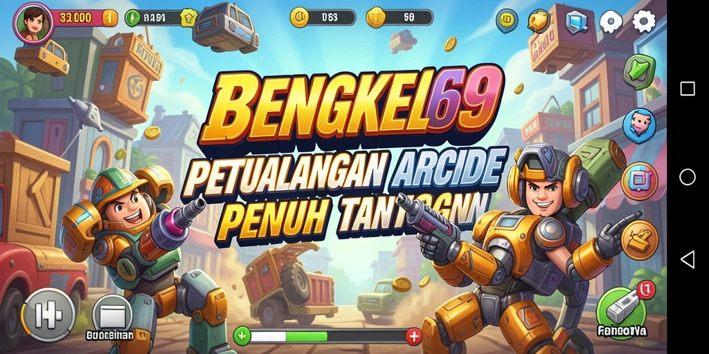 Tampilan menarik dari gameplay BENGKEL69 dengan aksi Arcade seru.