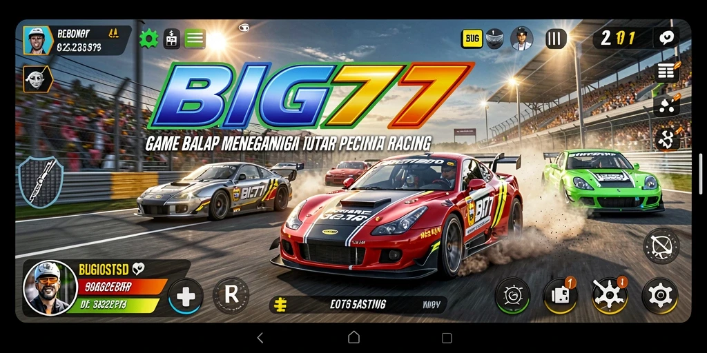 Tampilan gameplay balapan seru di BIG77 dengan grafis menawan.