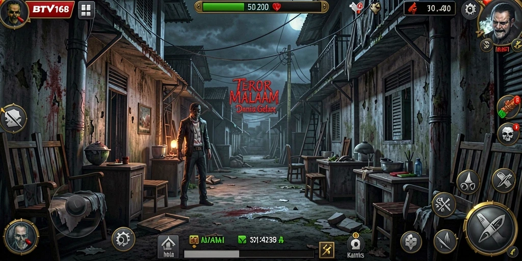 Tampilan gameplay BTV168 yang menegangkan dan mencekam.