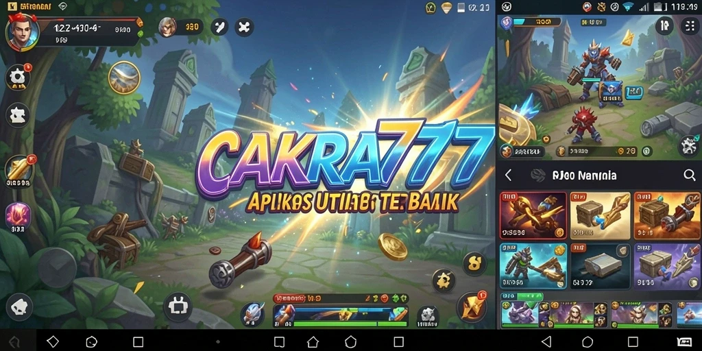 Tampilan antarmuka aplikasi CAKRA777 yang user-friendly.