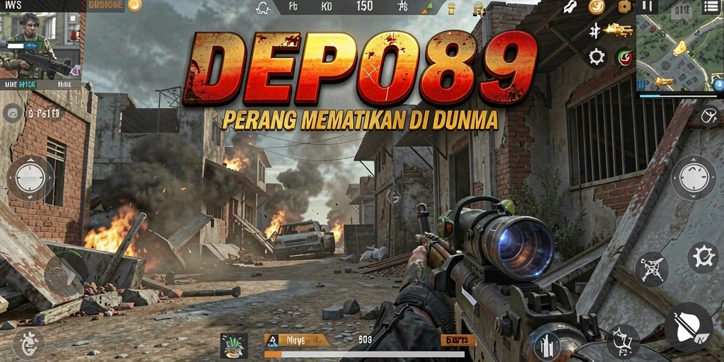 Screenshot gameplay DEPO89 menampilkan aksi menembak seru dan grafis yang luar biasa.