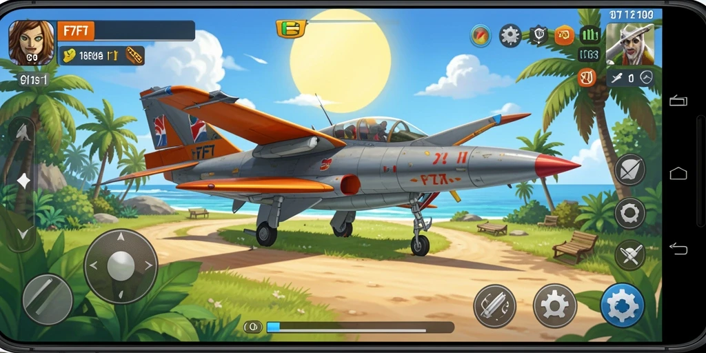 Tampilan gameplay seru F7F7 dengan grafik penuh warna.