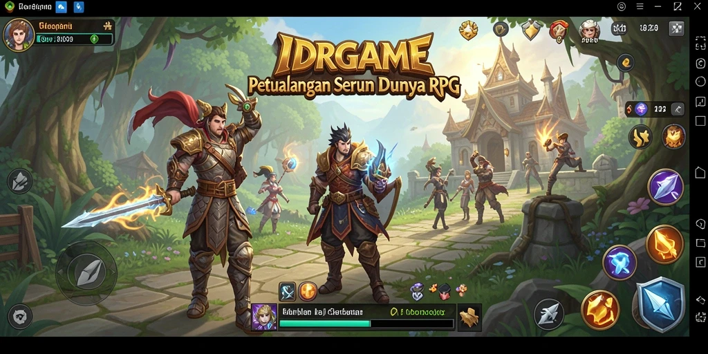 Tangkapan layar IDRGAME menampilkan pertarungan epik dalam dunia RPG.