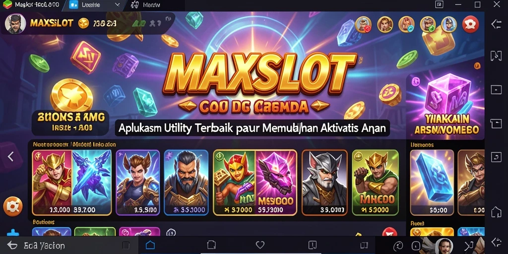 Tampilan antarmuka MAXSLOT yang sederhana dan fungsional.