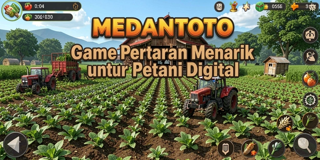 Tampilan gameplay menarik dari MEDANTOTO yang mencerminkan kehidupan pertanian.