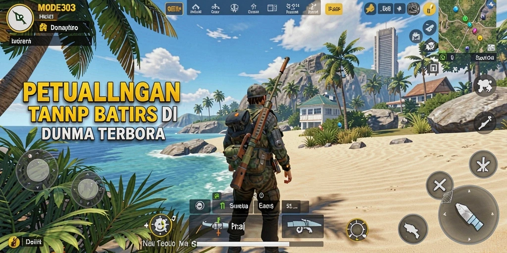 Gameplay dinamis di dunia terbuka MODE303 yang menantang dan seru.