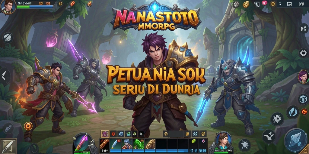 Tampilan gameplay NANASTOTO dengan aksi seru dan karakter unik.