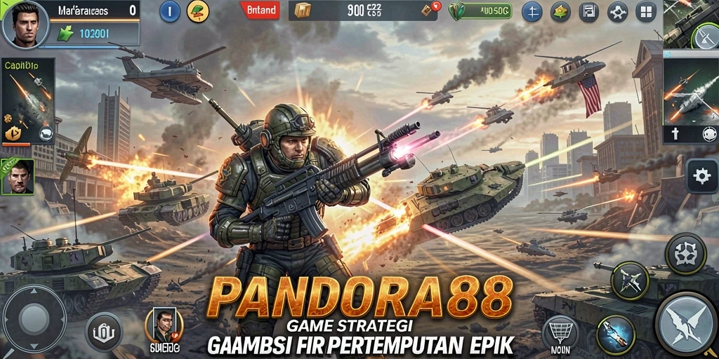Tampilan gameplay PANDORA88 dengan aksi pertempuran mendebarkan.