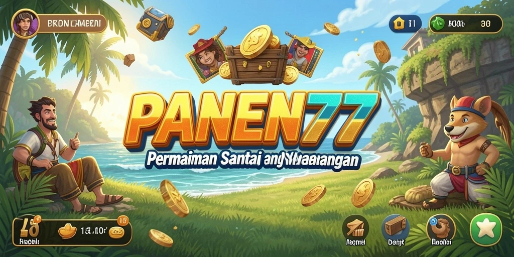 Tampilan screenshot permainan PANEN77 yang menyenangkan dan ceria.