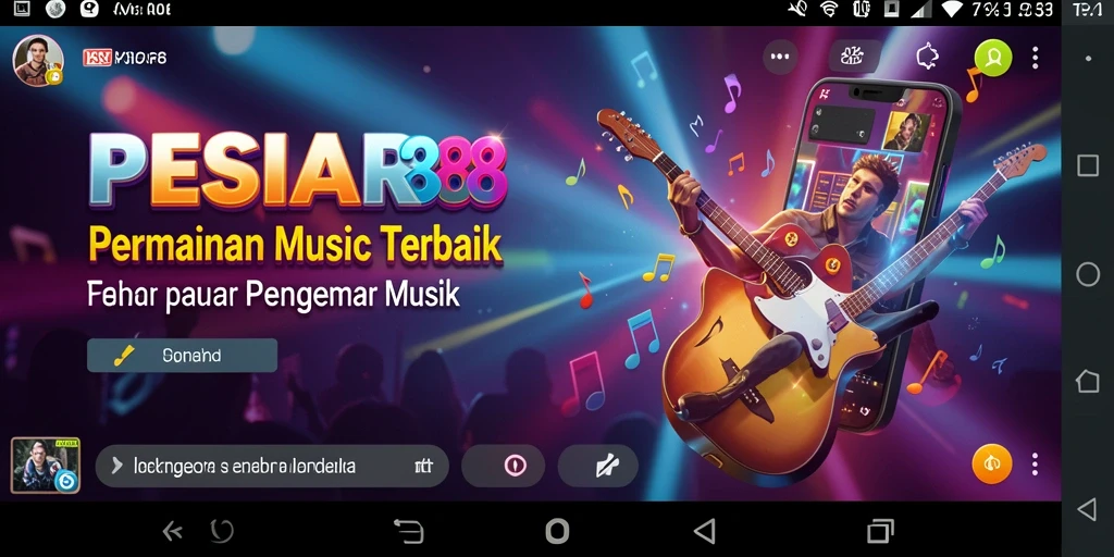 Tampilan gameplay PESIAR88 dengan berbagai tantangan musik yang seru.