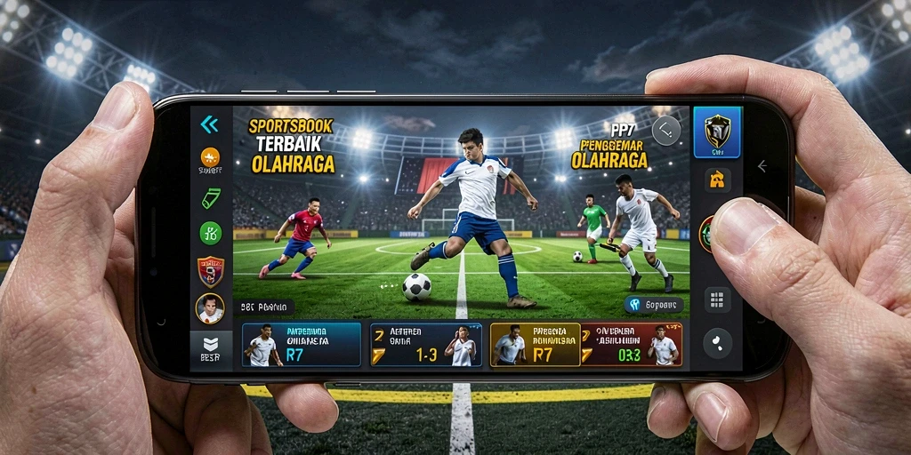 Screenshot utama PP7 menampilkan fitur taruhan olahraga yang interaktif.