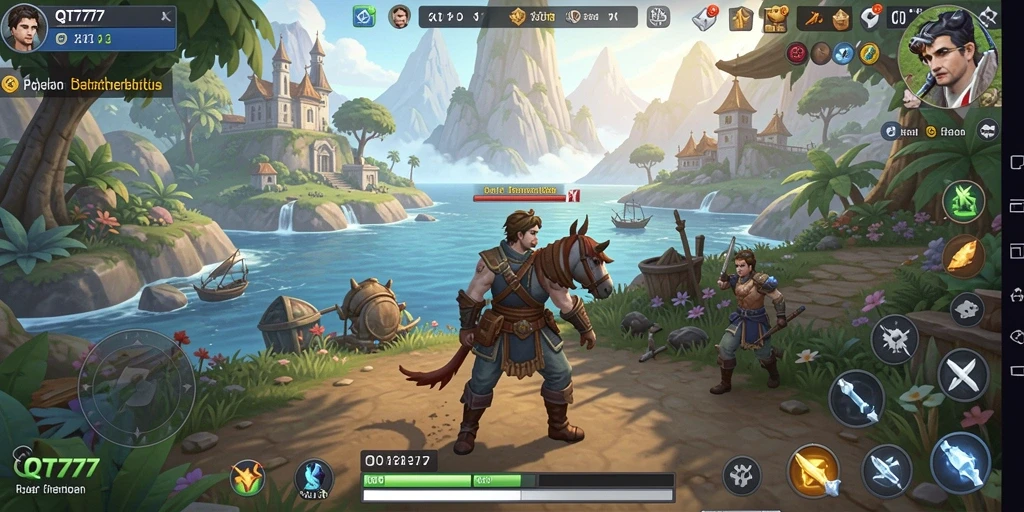 Tampilan gameplay seru di dunia terbuka QT777.