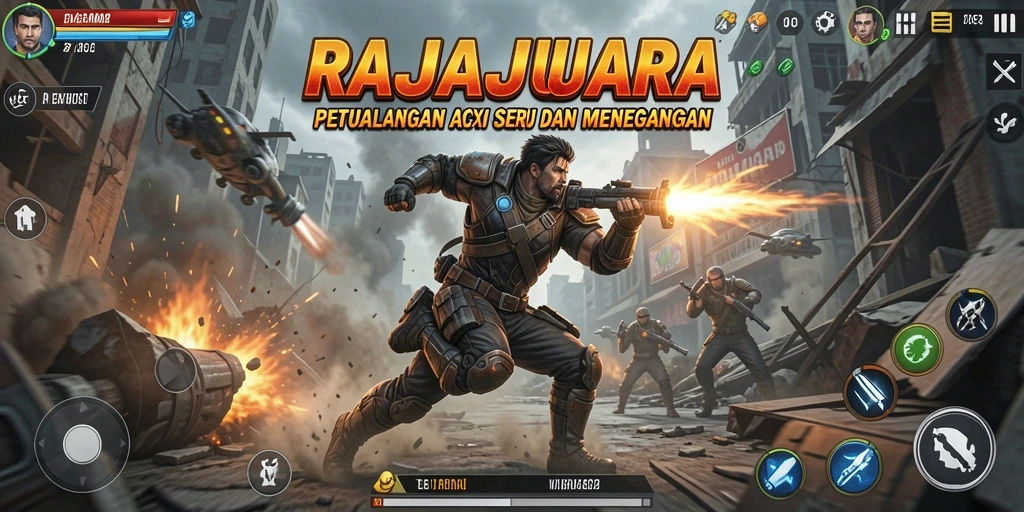 Tampilan gameplay RAJAJUARA yang seru dan penuh aksi.