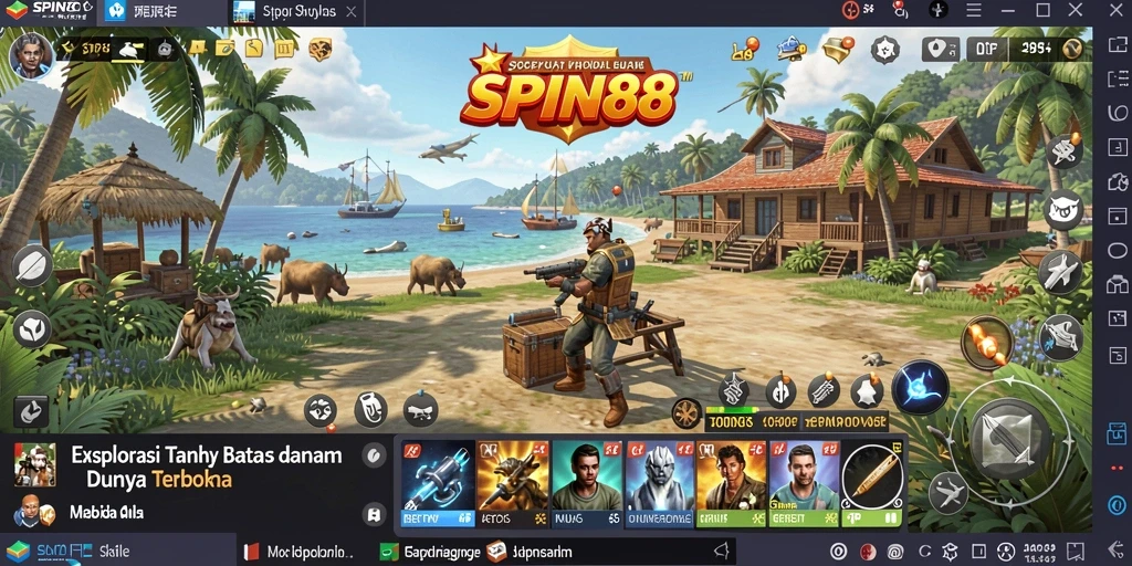 Gameplay SPIN88 menampilkan dunia terbuka yang luas dan menakjubkan.