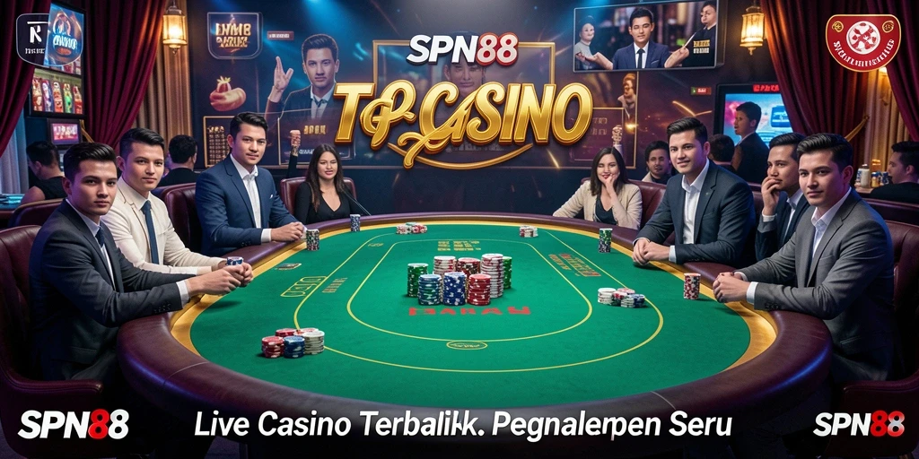 Tampilan menarik dari gameplay Live Casino di SPN88.
