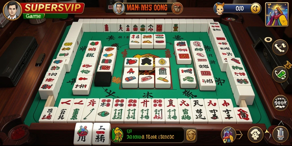 Screenshot gameplay SUPERSVIP menunjukkan keseruan permainan Mahjong.