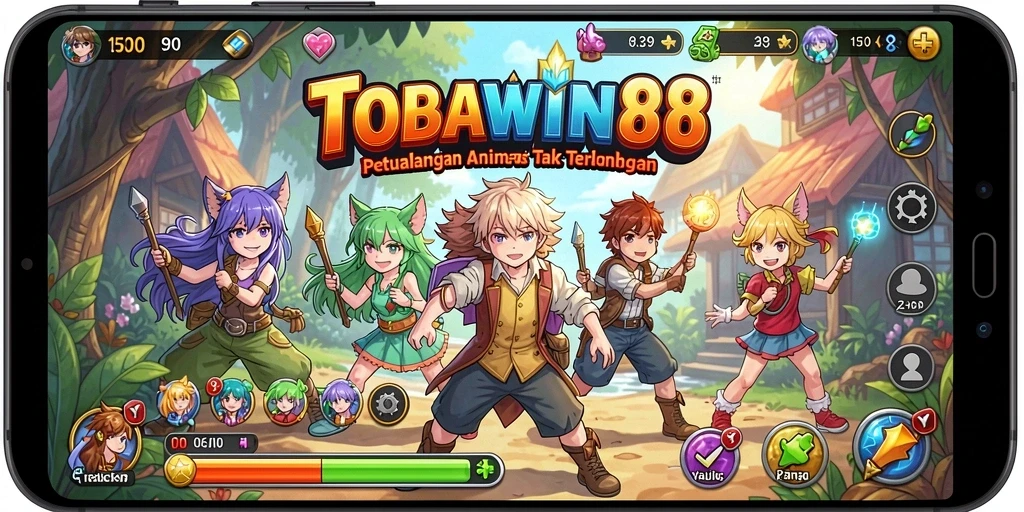 Screenshot menunjukkan karakter Anime dalam aksi yang menegangkan.