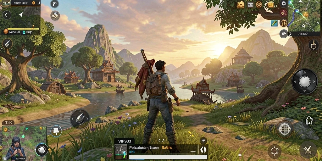 Tampilan gameplay yang memukau di dunia terbuka VIP333.